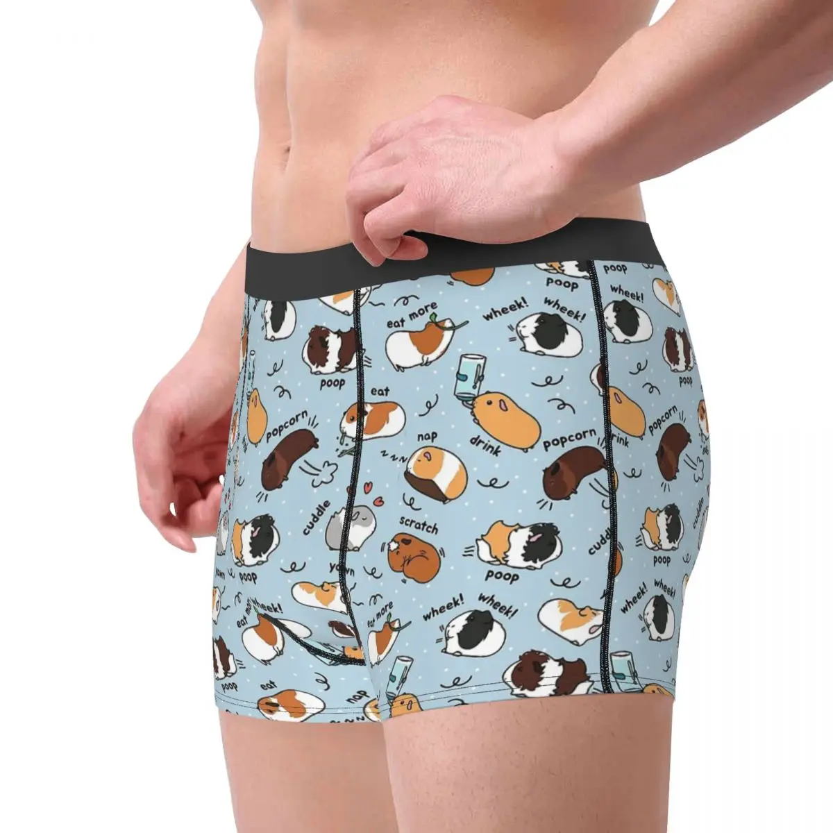 Blumen Meers chweinchen Cavia Porcellus Tier Männer Boxershorts spezielle hoch atmungsaktive Unterhosen hochwertige 3D-Print Shorts