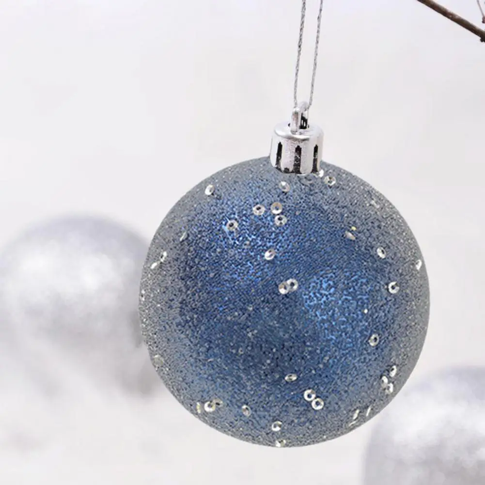 

Tree Ornaments for Small Spaces Christmas Balls Set Sparkling Sequin Christmas Balls Festive Tree Hangings for Indoor Outdoor