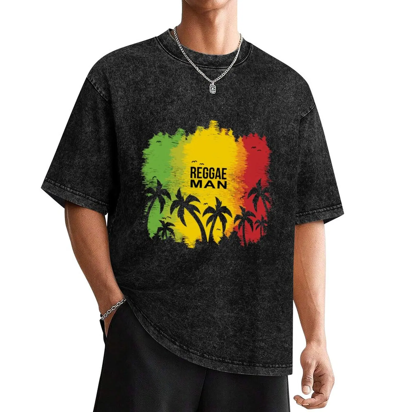 

THE REGGAE MAN STYLE T-Shirt Aesthetic clothing summer top heavyweights essential t shirt t shirts for men cotton