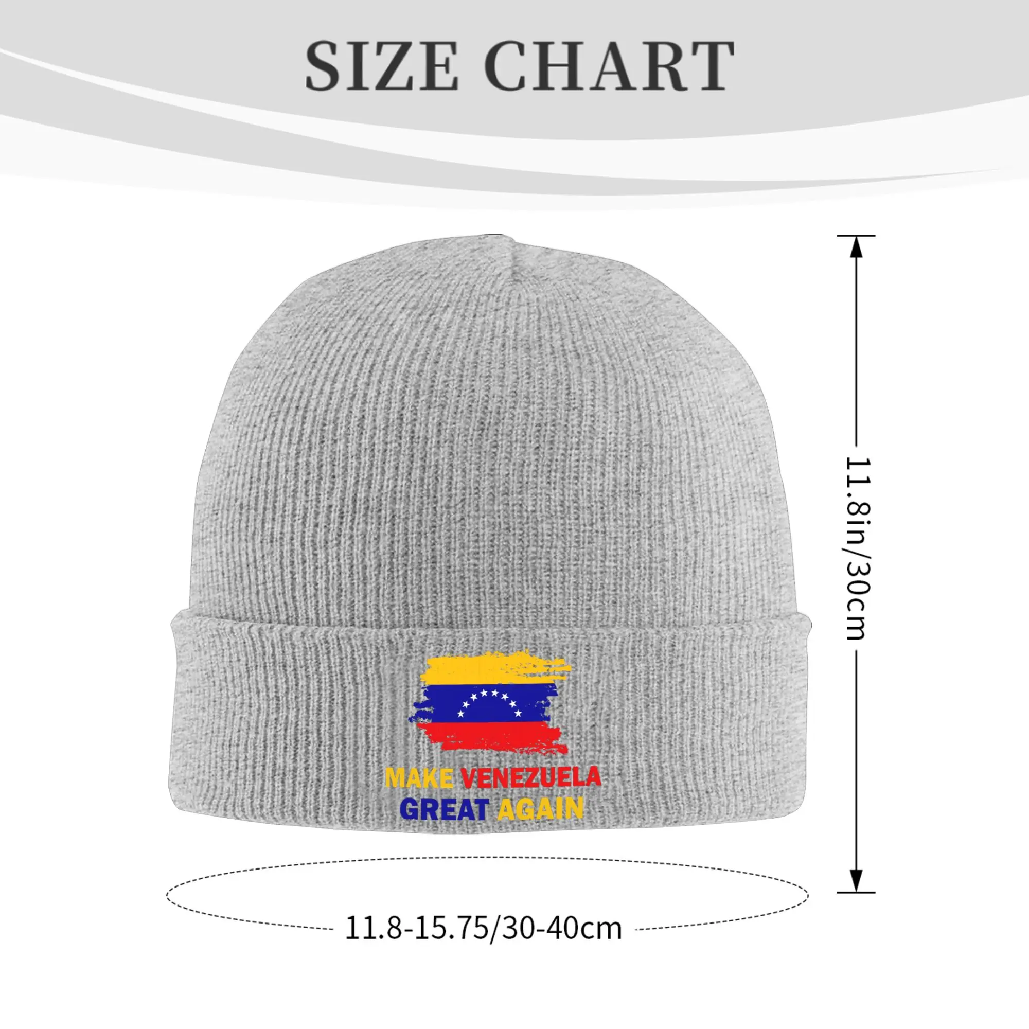 Adult Unisex Make Venezuela  Great Again Beanie Hats Venezuelan Y2K Cool Knit Hat Spring Kpop Caps Custom Warm Bonnet Hats