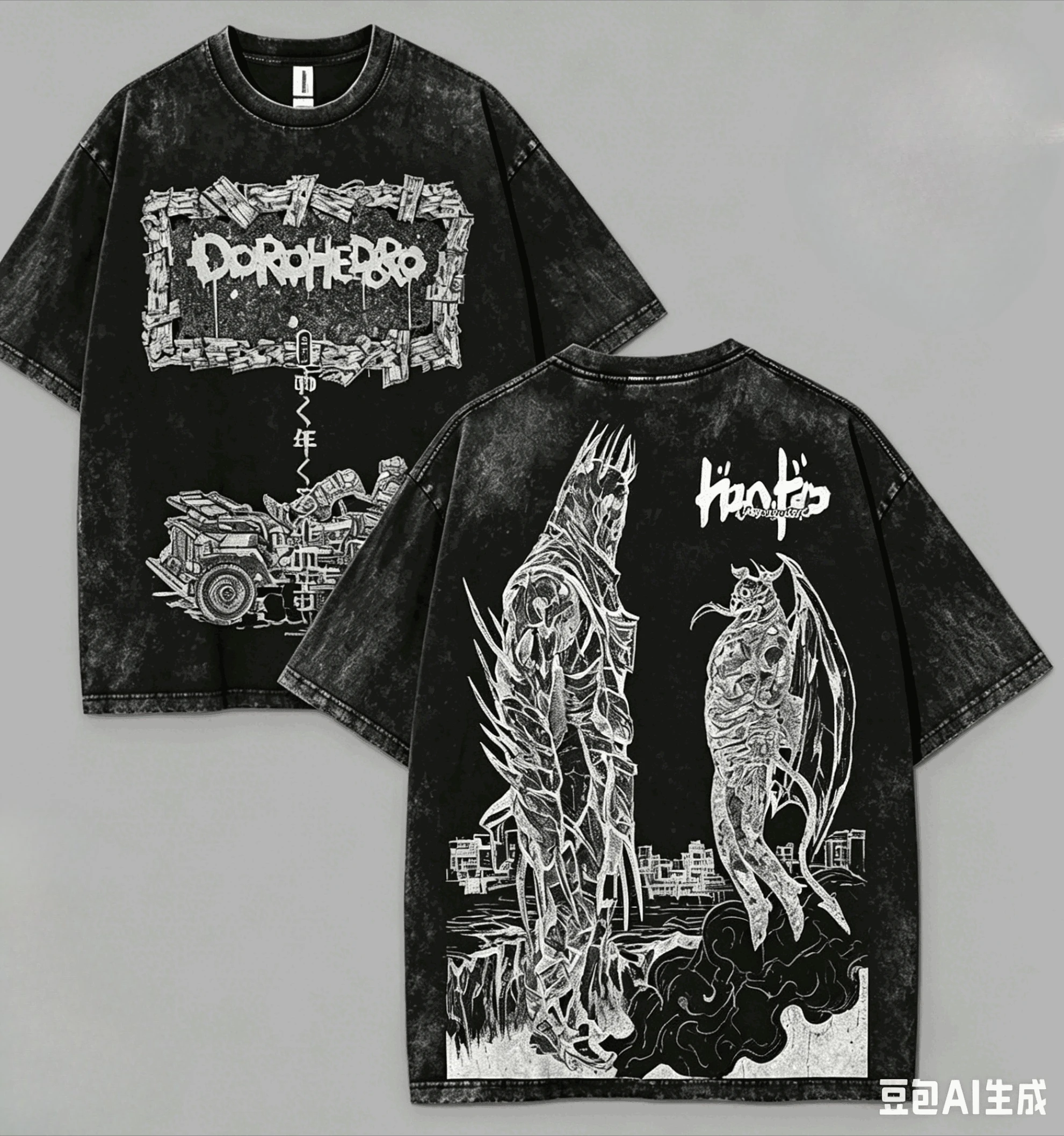 Dorohedoro Washed T-shirt 2026 New Model personality Clothes shirt Vintage Loose Year round clothing Short Couples high quality