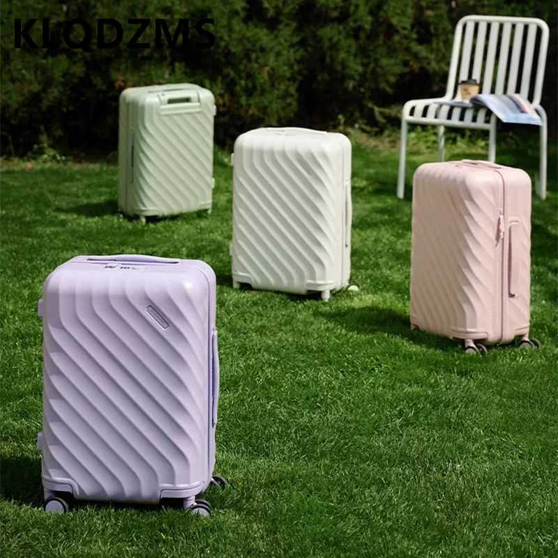 

KLQDZMS High Quality Suitcase PC Boarding Box Large Capacity Trolley Case 20"24"26 Inch Universal Wheel Rolling Luggage