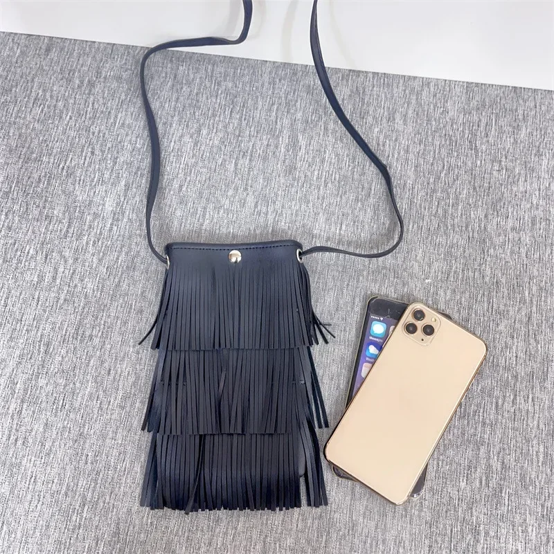 

Сумка на плечо с кисточками, женская повседневная дизайнерская сумка через плечо, женская сумка-мессенджер из искусственной кожи, однотонная квадратная сумка, сумка для телефона