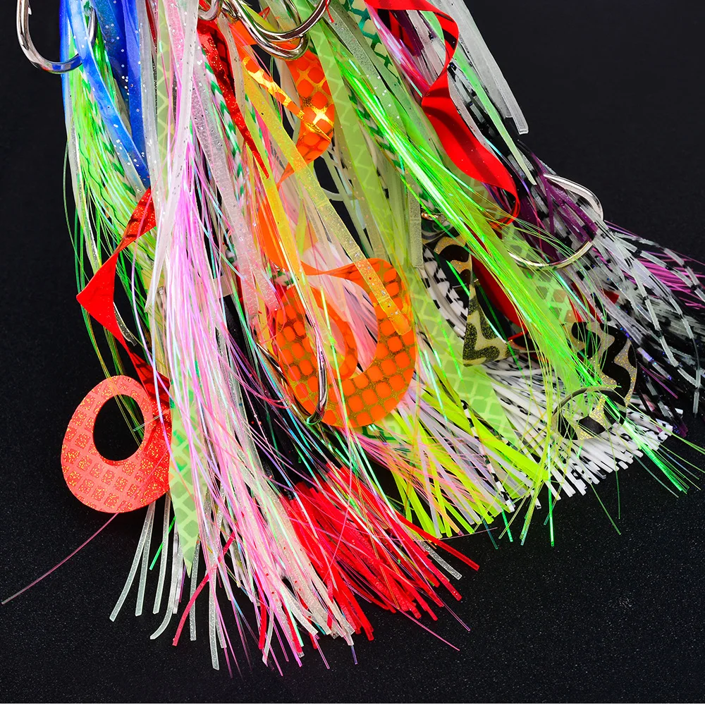 1 Stück Silikon-Oktopus-Köder mit Metallplatte und Doppelhaken, 17cm/7g Nachtleuchtender Gefiederter Tintenfisch-Köder für Meer- und Bootsangeln – Detail 5