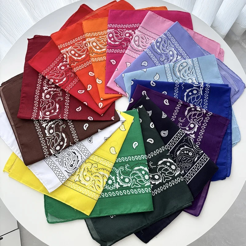 1/2/4Pcs Unisex Men Women Bandana Hairband Cowboy Mens Biker Sports Headwear Wrist Hairwrap Paisley Head Wrap Square Scarf