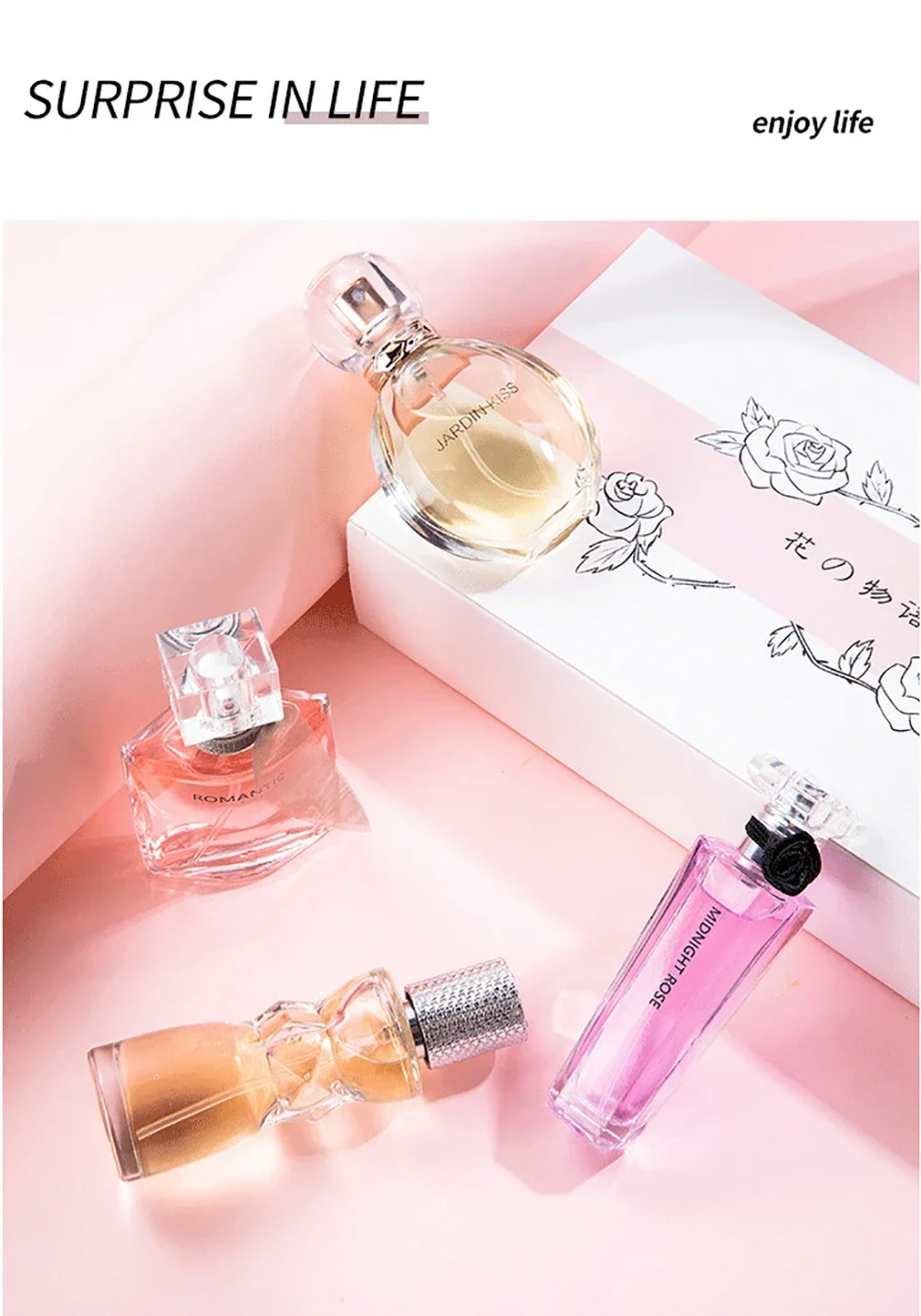 Caja de regalo, conjunto de cuatro piezas, Perfume para mujer, fragancia duradera, Spray corporal, aroma Floral, feromonas, Eau De Parfum, Colonia, 105ml - details 3