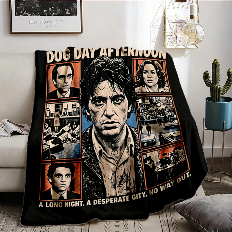 Dog Day Afternoon 1975 Film Comfy Blanket Al Pacino Sonny Retro 70s Movie Graphic Flannel Blanket