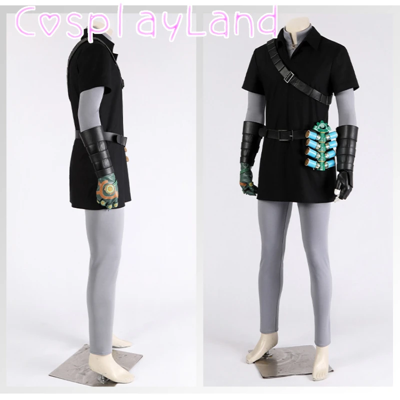 Tears of the Kingdom Dark Link Cosplay Game Costume Men Punk Combat Uniform Full Set Carnival Theme Party Disguise Battle Suit