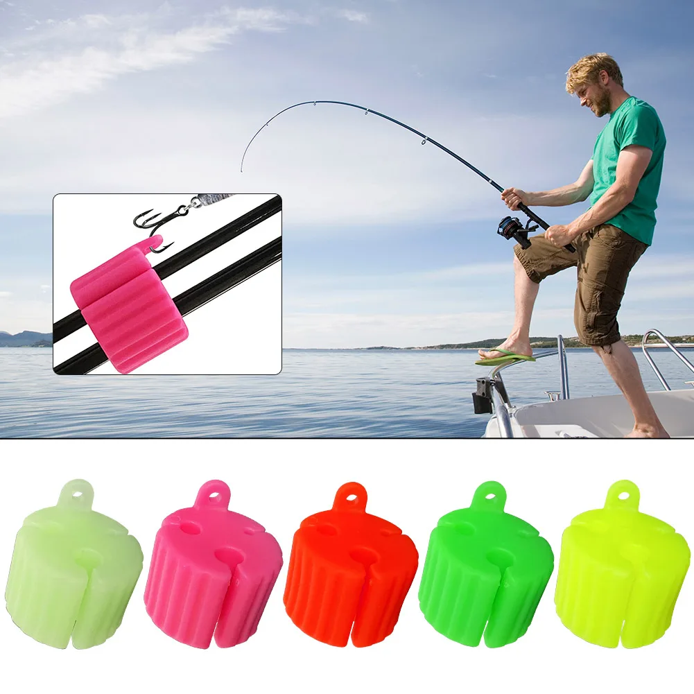 Fishing Rod Protect Ball Waterproof Fastener Binding Clip Anti-Collision Silicone for Fishing Rod Accessories