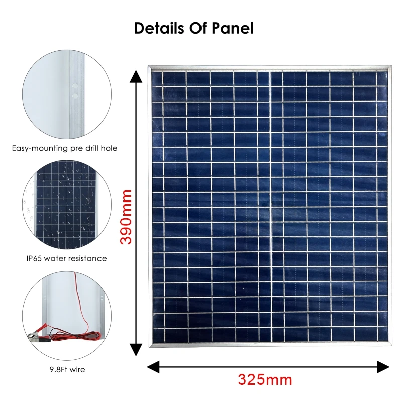 500W 1000W Solar Panel Portable Kit 12V Solar Plate IP67 Waterproof USB Port Solar Battery Charger for Outdoor Camping Mobile RV