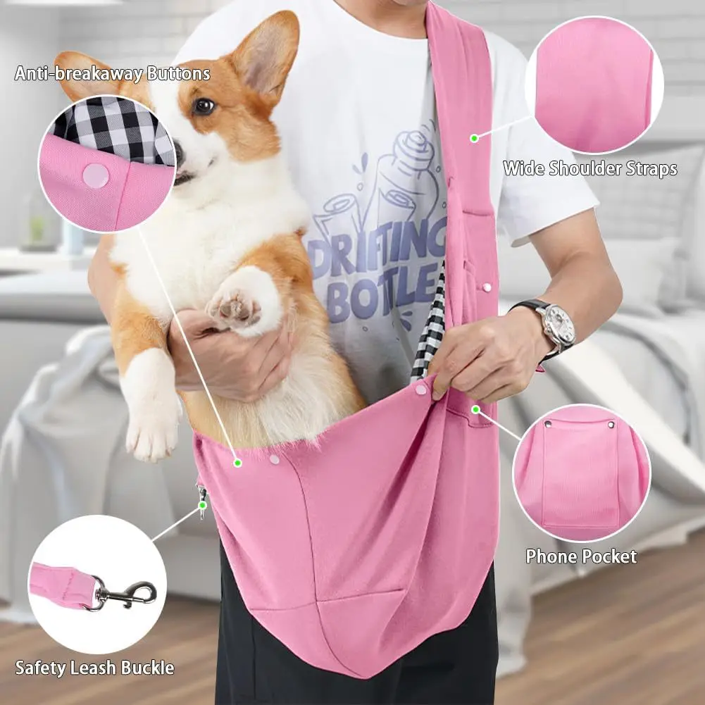 

Cat bag Double-sided available pet straddle bag Small and medium dog Corgi teddy solid color pet cat bag