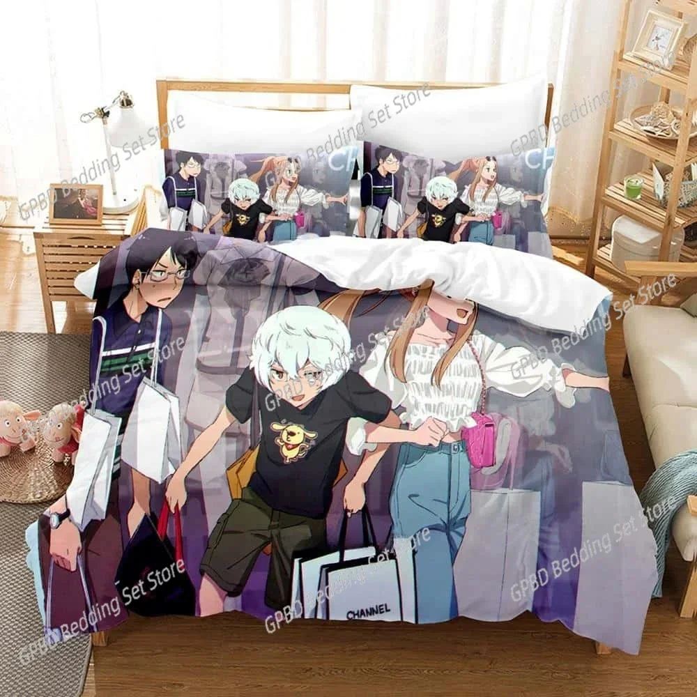 3D Print Anime World Trigger 3D Bedding Set Duvet Cover Pillowcases Single Twin Full Queen King Size Home Decor Quilt Boys Gift