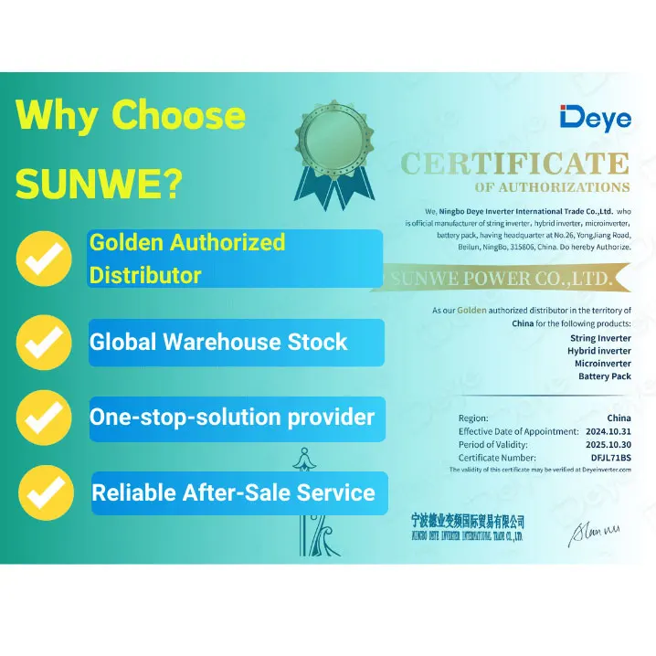 Stock UE 10 KW SUN-10K-SG02LP1-EU-AM3 Onduleur solaire hybride monophasé Deye 10kw