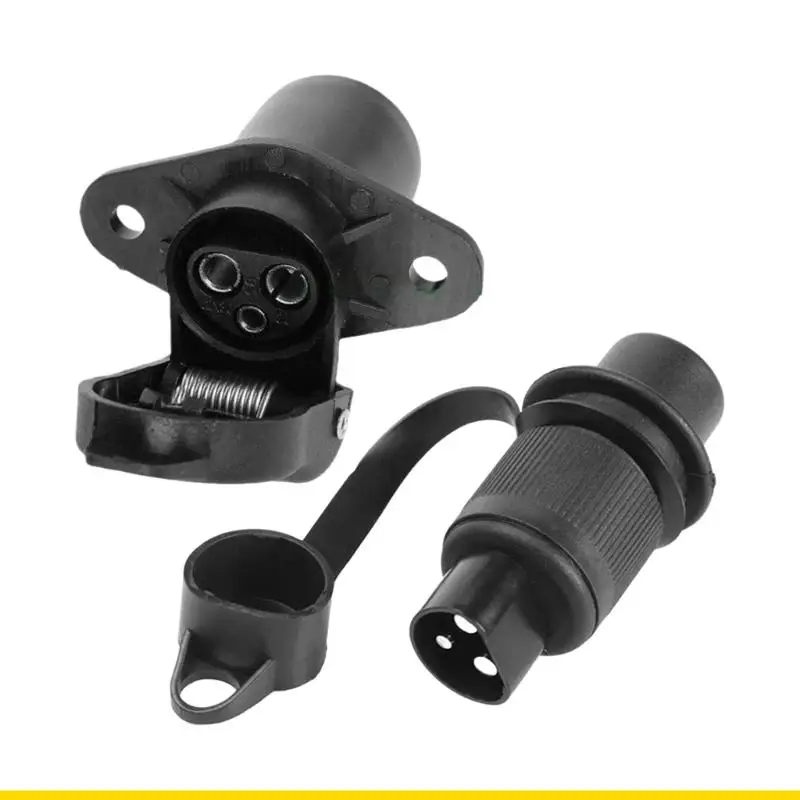 SZCH Easy To Install 3 Trailer Plug Connector With Sturdy ABS Construction For Caravans Motorhome Wiring Long Lasting Use