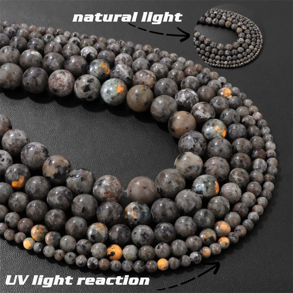 

4/6/8/10/12mm Natural Flame Stone Bead Round Loose Spacer Stone Beads For Jewelry Making Bracelets Necklaces DIY Accessories 15"