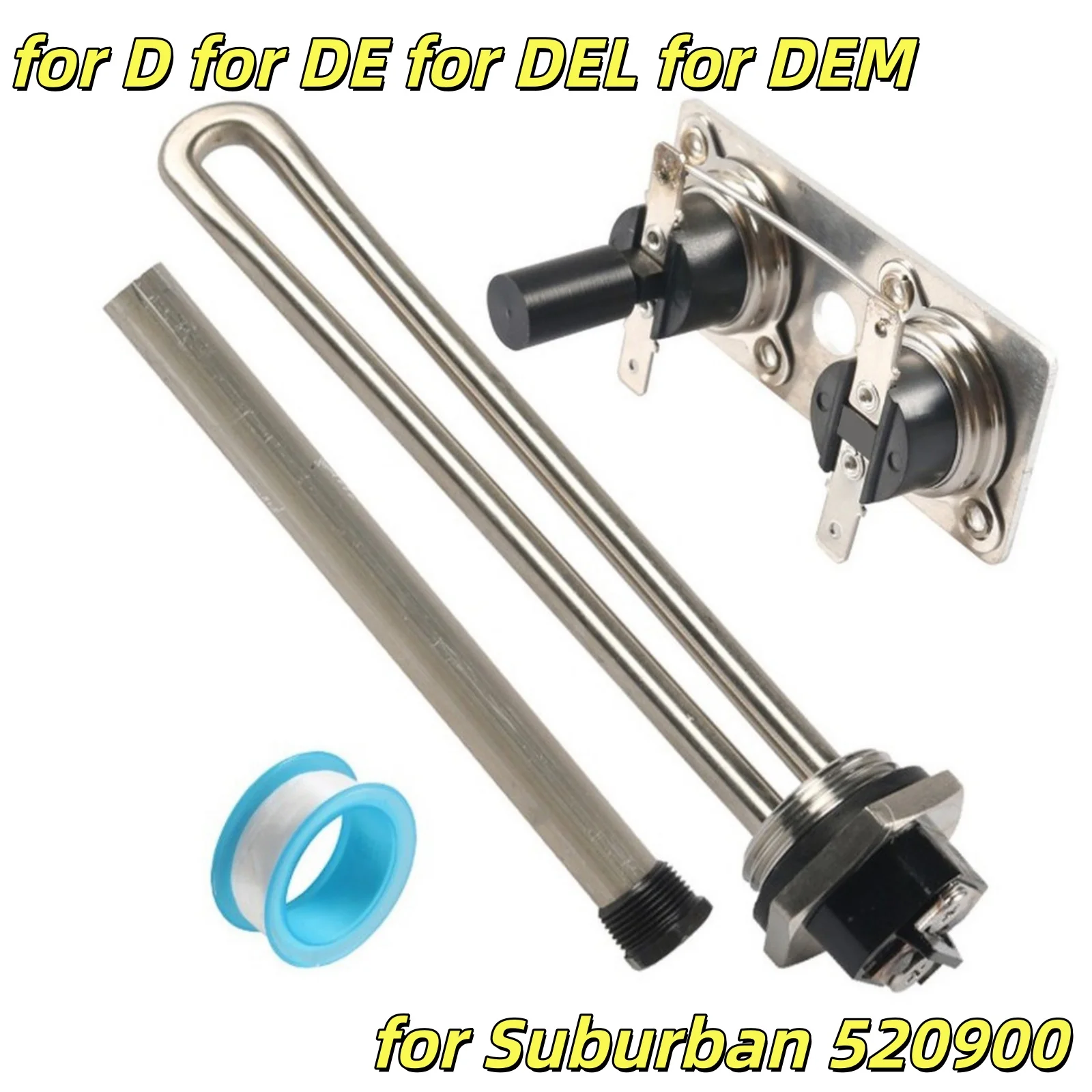 for RV Water Heater Parts Kit heating hose anode rod water heater thermostat for D for DE for DEL for DEM for Suburban 520900