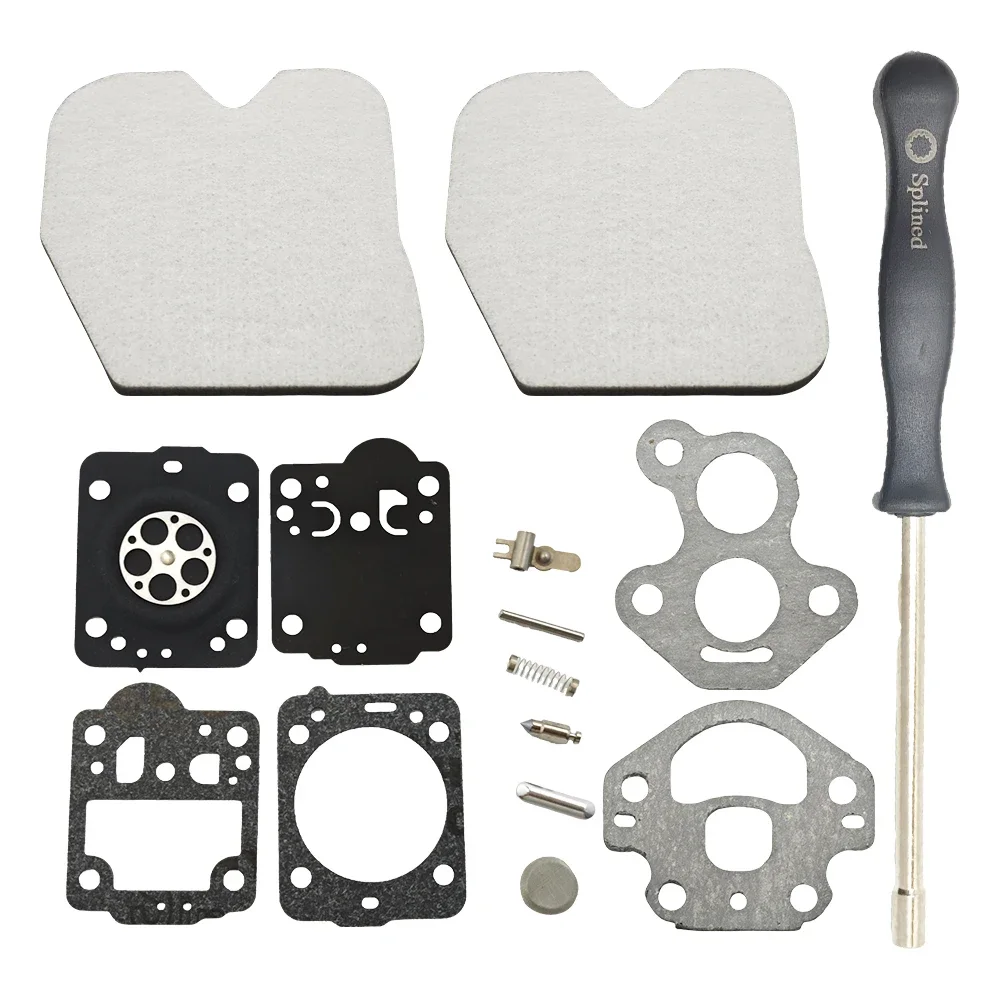 طقم تصليح المكربن بالمنشار لـ Husqvarna 240 240E 235 235E 236 236E Jonsered CS2234 CS2238S ضبط أداة مفك البراغي #2