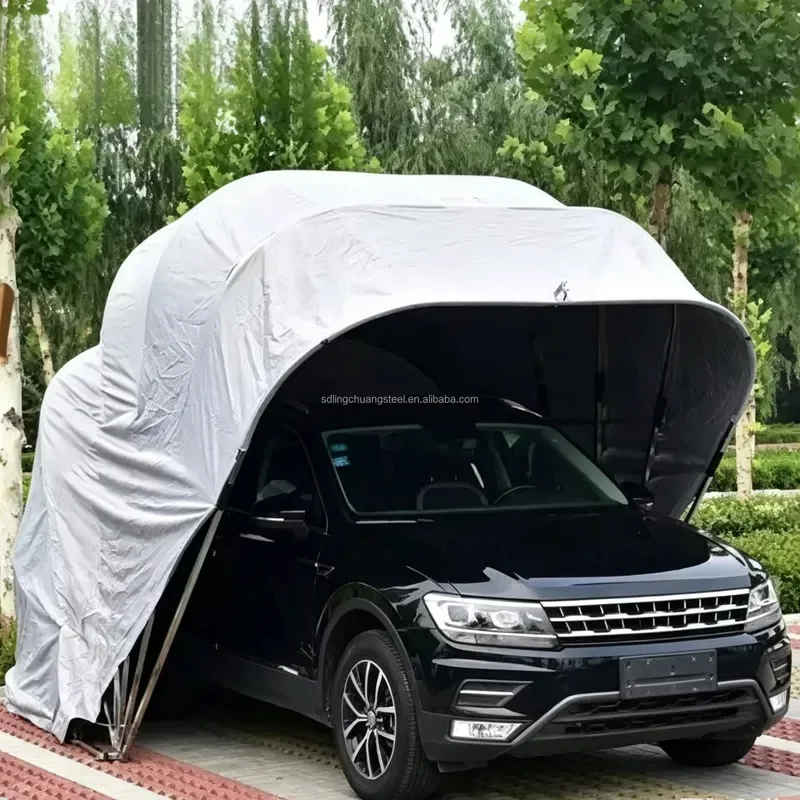 Modern Fashion Foldable Electric Sunshade and Waterproof Vehicle Shelter Lockable Vehicle Solid and Durable Car Shed Shelter