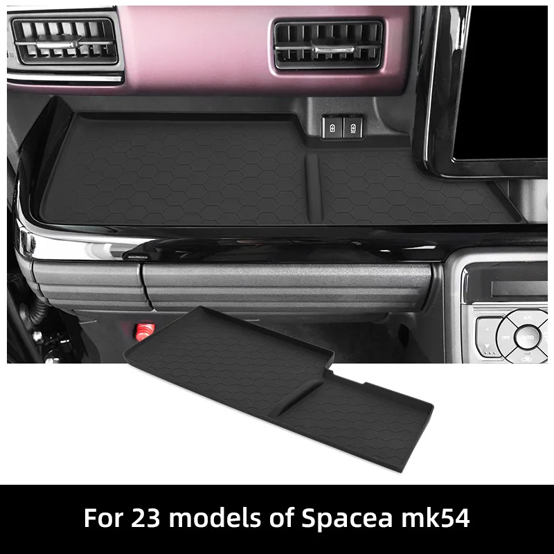 

For Suzuki Spacia MK54 2023 Car Front Passenger Seat Tray Storage Silicone Pad Organizer Box Interior Accessories Voiture