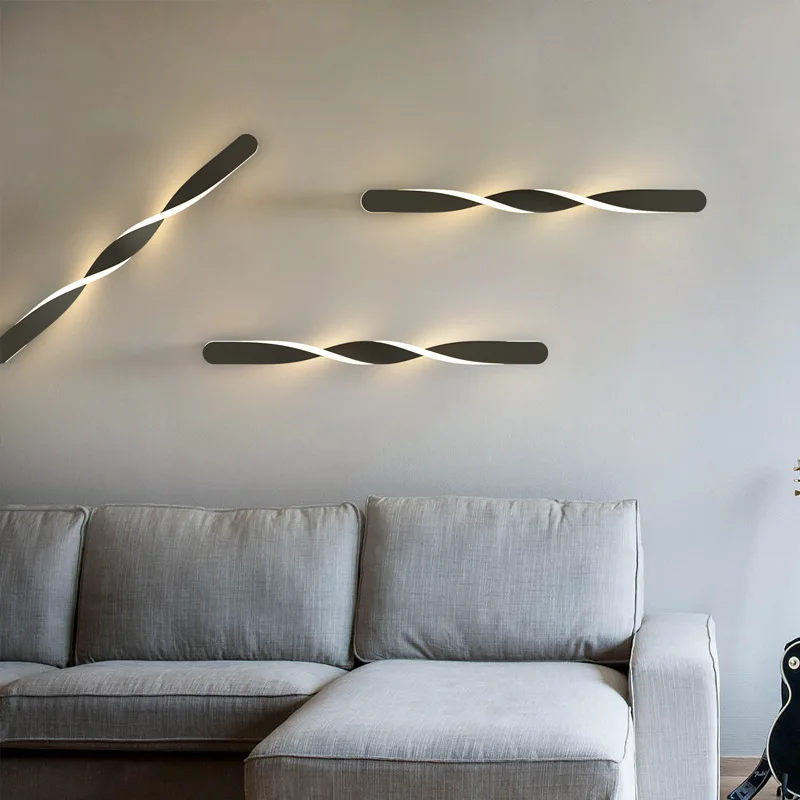 Lâmpada de parede LED moderno para o quarto, cabeceira, sala, corredor, luzes, decoração de casa, arcabeceira interior, luminária, brilho