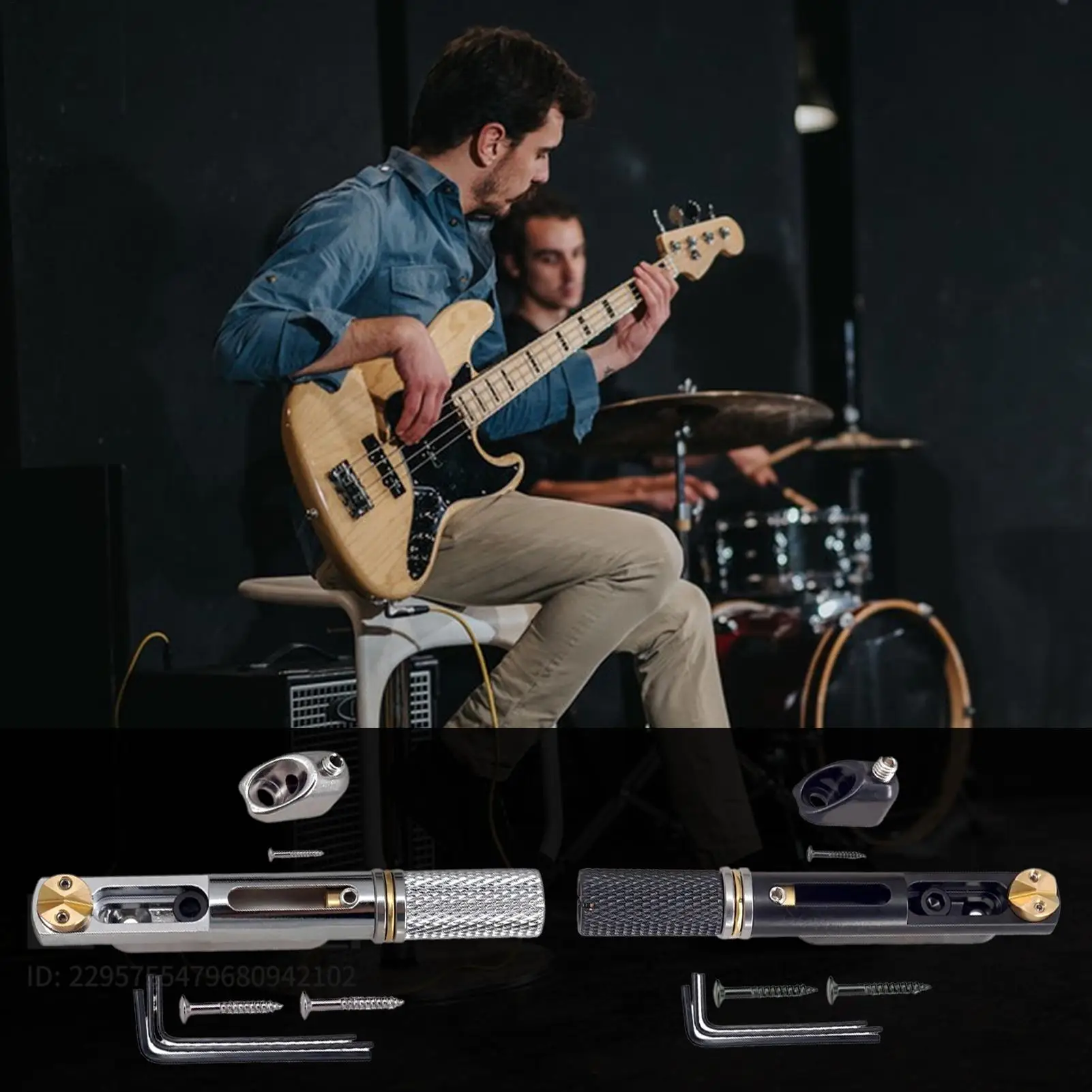 

Headless Guitar Bridge String Device Replacement Headless String Instrument Split Bridge For Music Performance Playing Studio