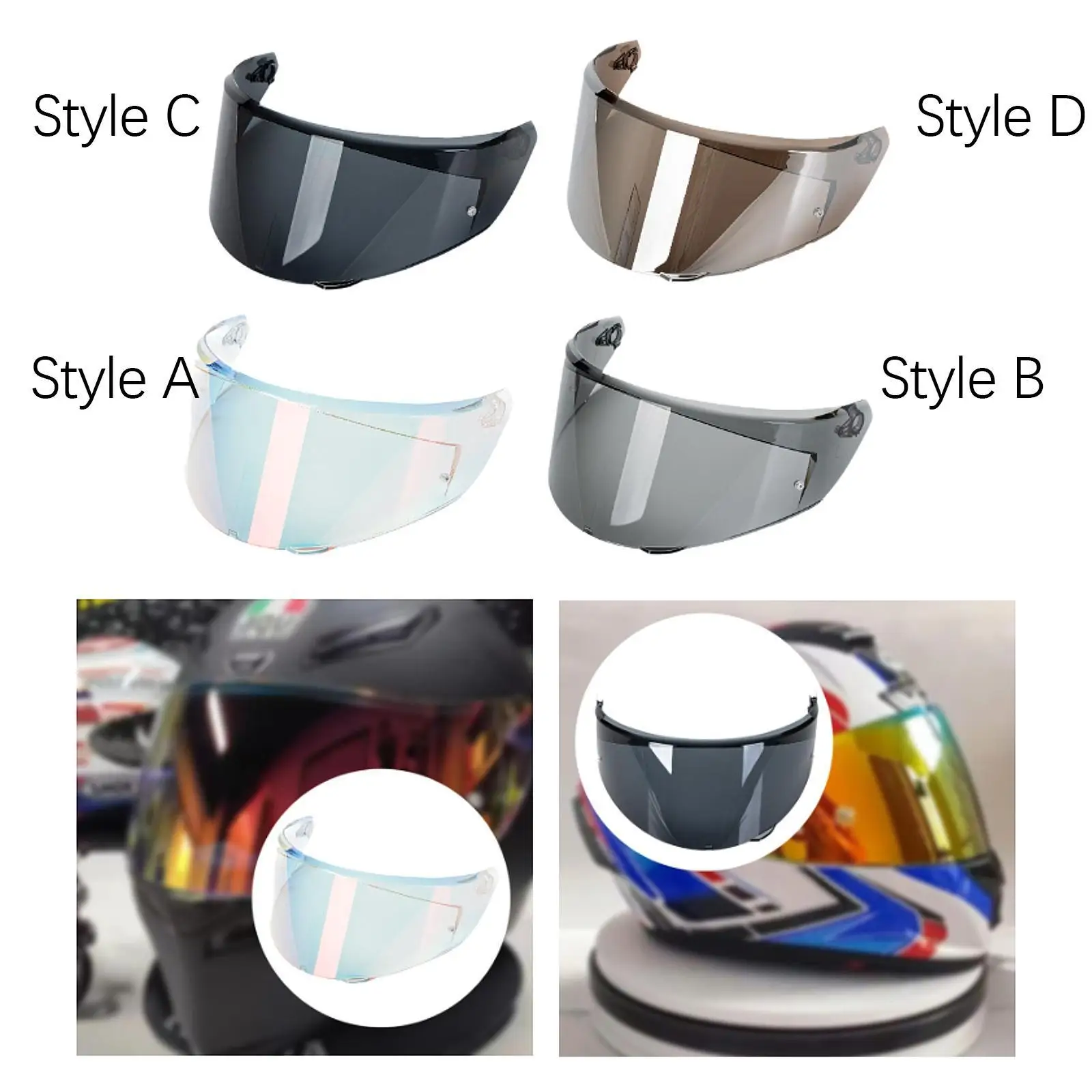 

Motorcycle Helmet Visor Lens Anti Scratch for K3 Models Simple Assembly