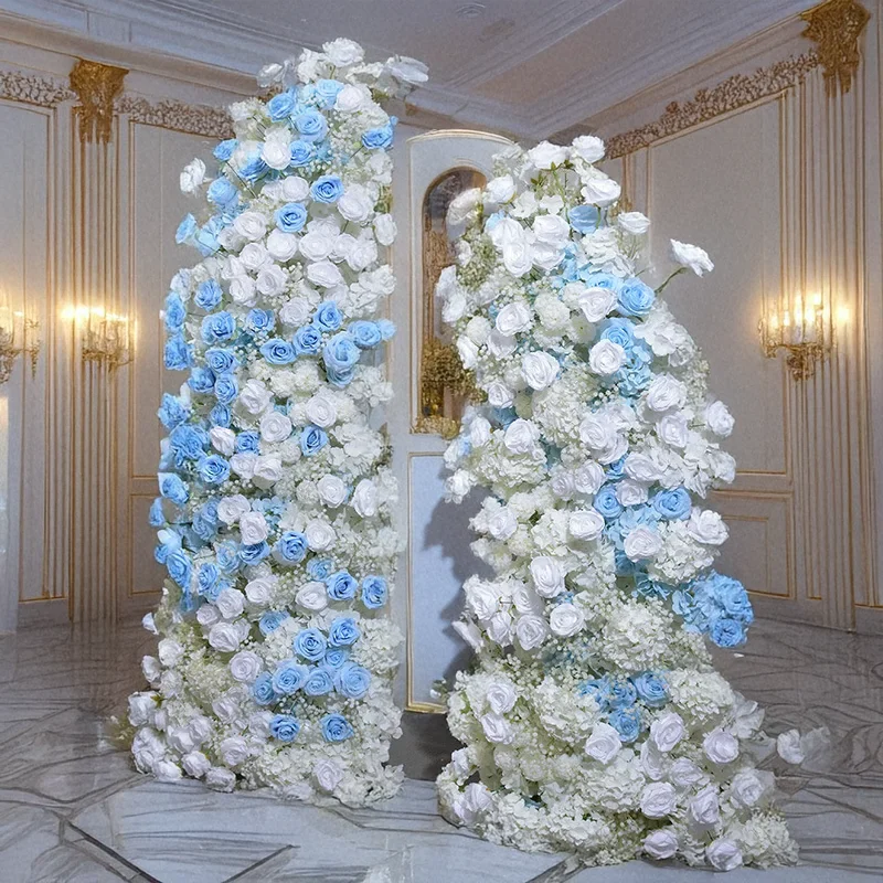 

Искусственный шелковый цветок, башня для торта, цветочная композиция, романтическая белая роза, свадебное украшение, украшение для годовщины отеля