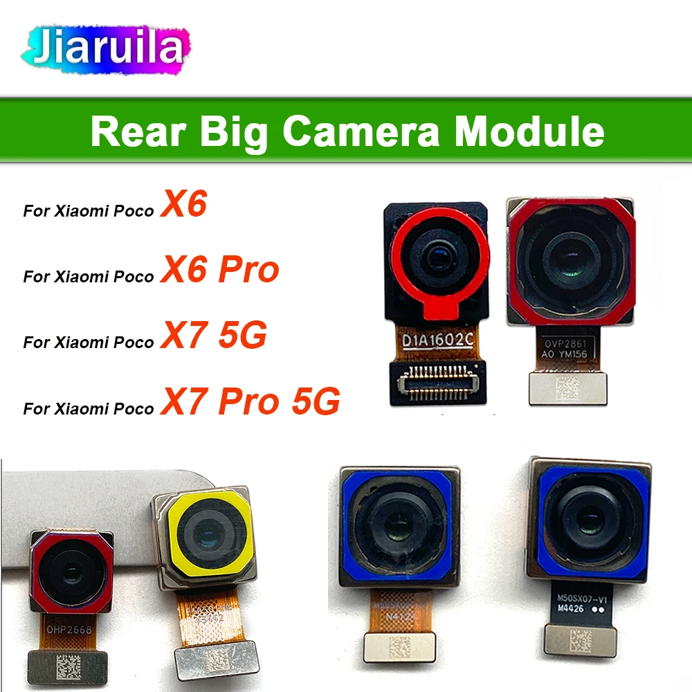 Rear Front Camera For Xiaomi Poco X6 Pro 5G X7 5G X7 Pro 5G X6 Frontal Selfie Facing Main Wide Back Camera Module Flex Cable