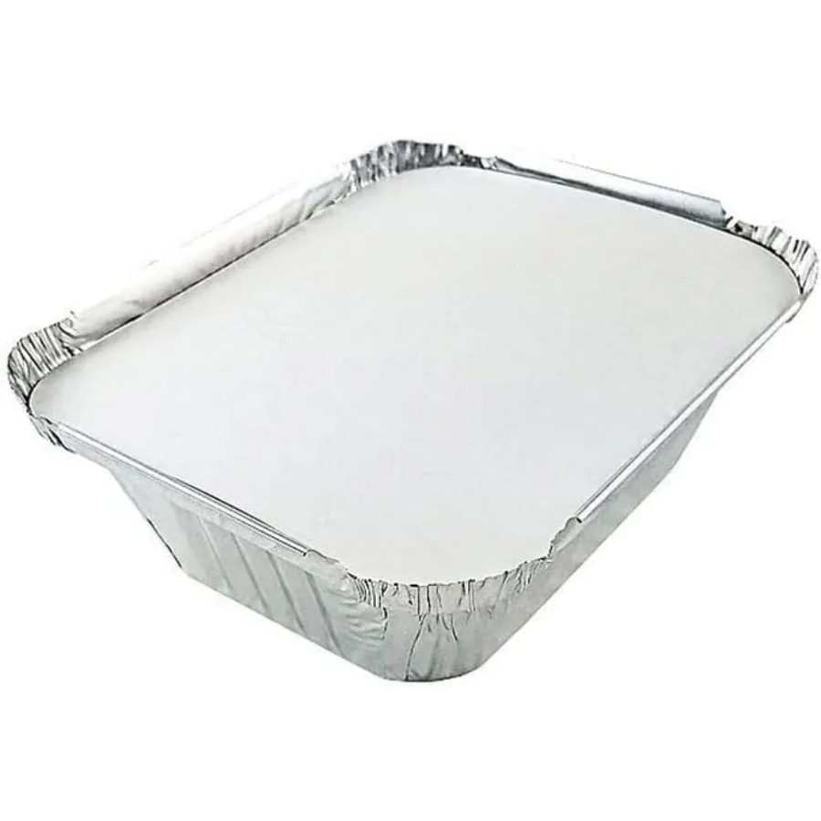 

Одноразовая продолговатая сковорода 9 л x 6,25 Вт с крышками для досок. Долдлинные сковороды из алюминиевой фольги 5 фунтов: 100 вторичных перерабатываемых, идеально подходят для выпечки и запекания.