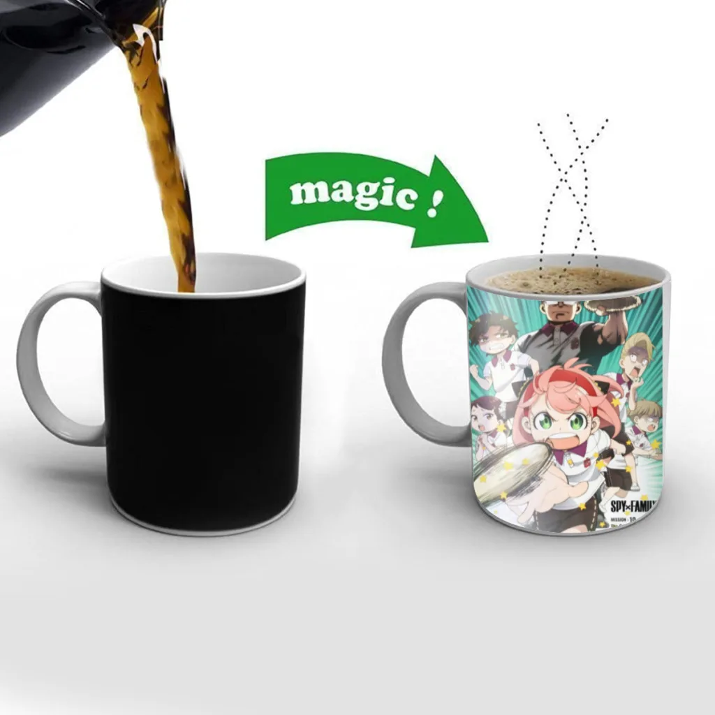 

Spy X Family Anime Heat Sensitive Color Changing Mug 11OZ Ceramic Coffee Cup Magic Cup Heat Changing Coffee Mug