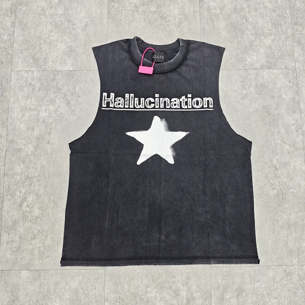Yao Fashion Vintage Retro Luxury Brand Tank Oversize High Street Y2k HipHop Sleeveless Casual Vest