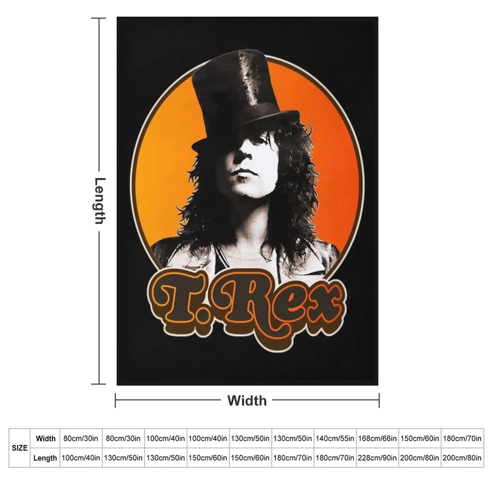 Retro T Rex Marc Bolan Tribute \t Throw Blanket Luxury Throw Sofas Plaid Weighted Bed Fashionable Blankets