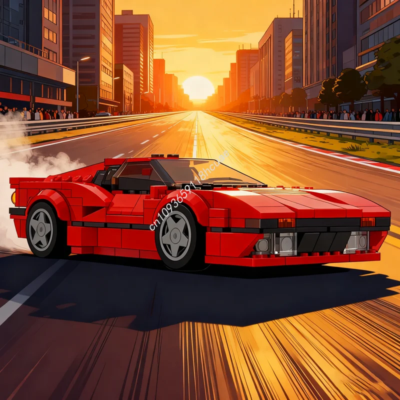 

359 шт. MOC Ferrariesd GTO City Champions Модель Строительные блоки Архитектура Сборка DIY Игрушка Образование Рождественский подарок Кирпич Дети