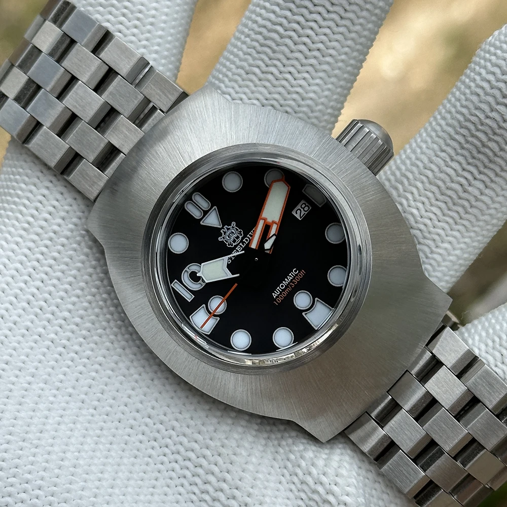 STEELDIVE 2025 جديد في 45 مللي متر ساعات رجالية فاخرة NH35 أوتوماتيكية للرجال رياضية سرعة كرونوغراف AR زجاج الياقوت 1000 متر مقاوم للماء