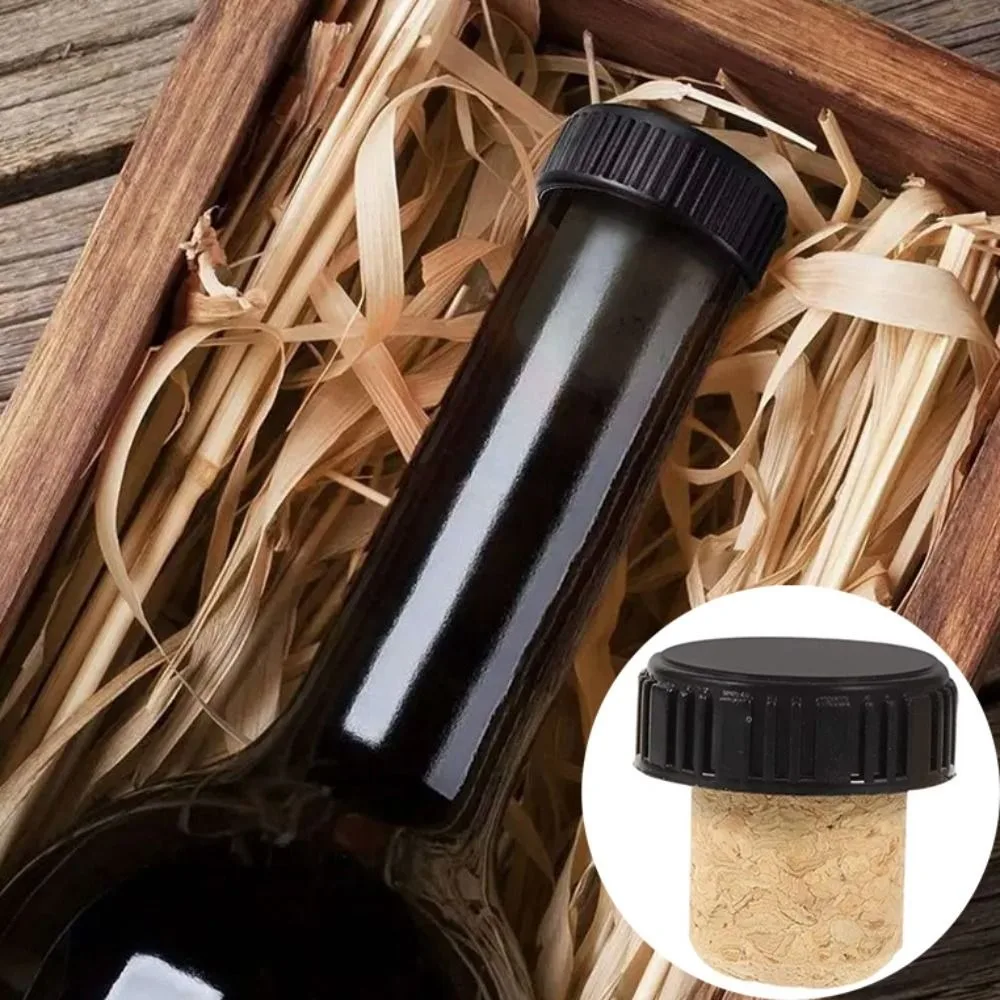 10PCS Practical T-Shape Wine Bottle Cork Vertical Anti-slip Groove Reusable Wine Bottle Stopper Sealing Bottle Plug Party