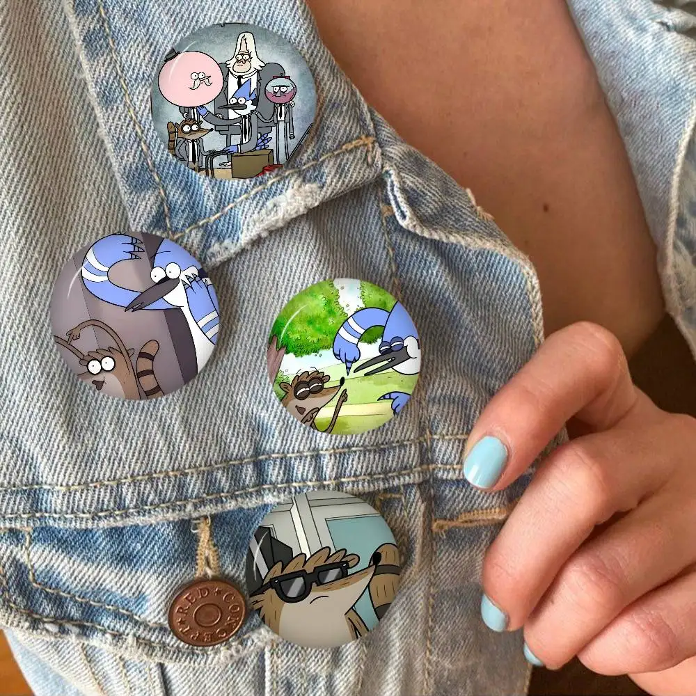 R-Regular S-Shows Pins Cute Anime Girls Brooches Exquisite Tinplate Badge Backpack Decor Jewelry Accessories Gifts