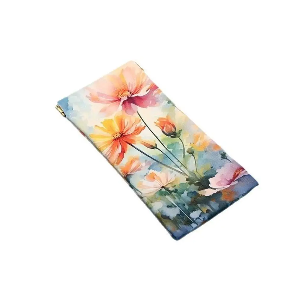 Portable Faux Leather Glasses Case Floral Pattern Eyewear Accessories Eyeglass Pouch Waterproof Travel Storage Bag Glasses
