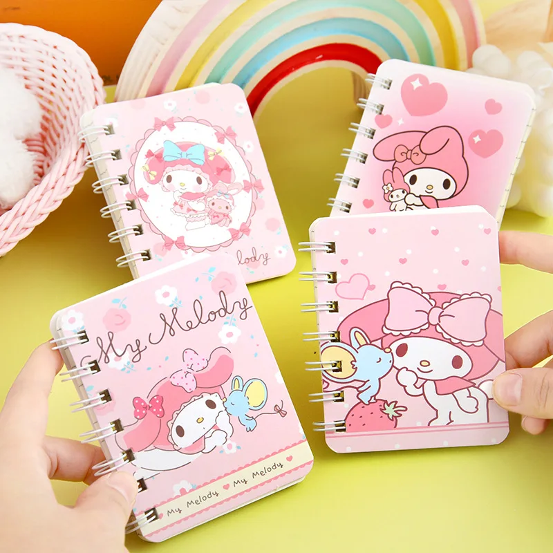 Sanrio Cartoon Notebook Kuromi My Melody Cinnamoroll Kitty Portable Student Diary Notebook Children\'s Gifts Student Supplies