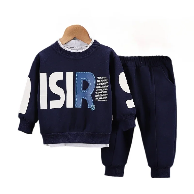 New Autumn Baby Girls Clothes Children Boys Casual Letter Long Sleeved T-Shirt Pants 2Pcs/Sets Toddler Clothing Kids Tracksuits