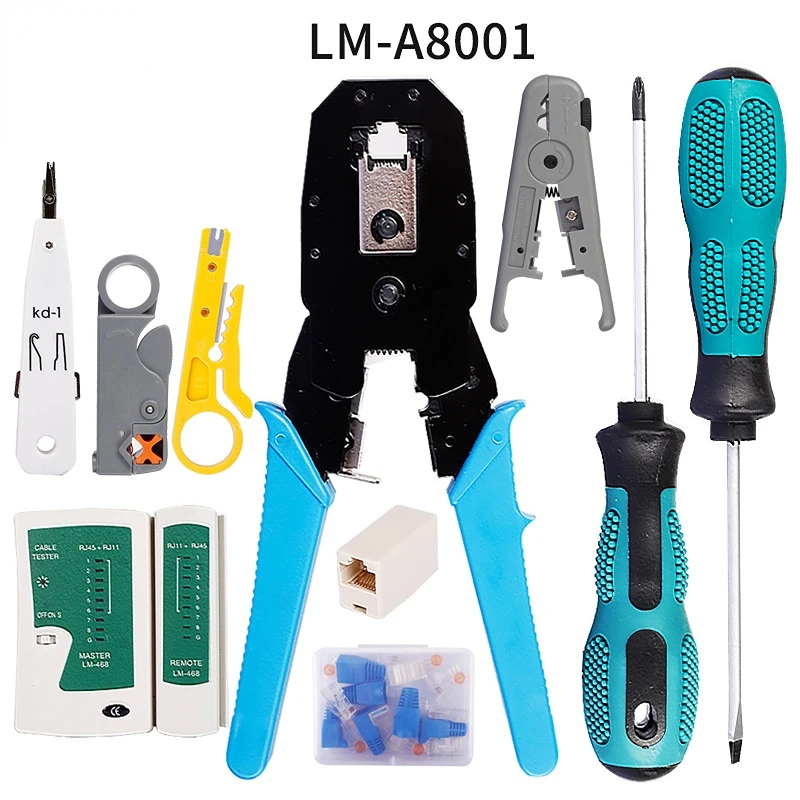 Hardware tools, network cable clamps, combo network kits, household hand tool sets