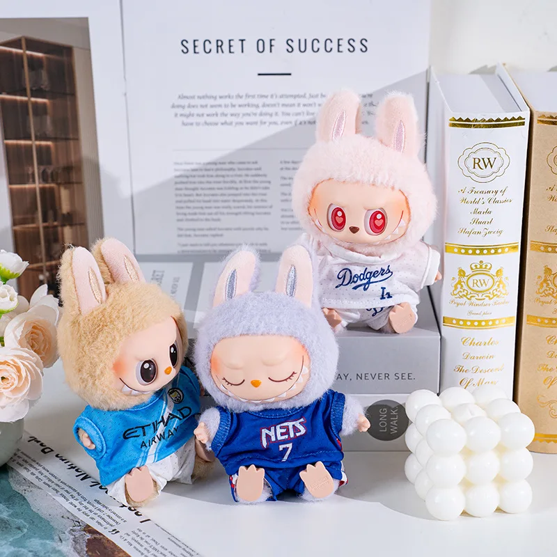 Neue Puppenkleidung für 17 cm Labubu-Kleidung, sitzende Party, Baseball-Kleidung, Kinderkleidung, DIY-Zubehör, Sport-Set, Geschenke