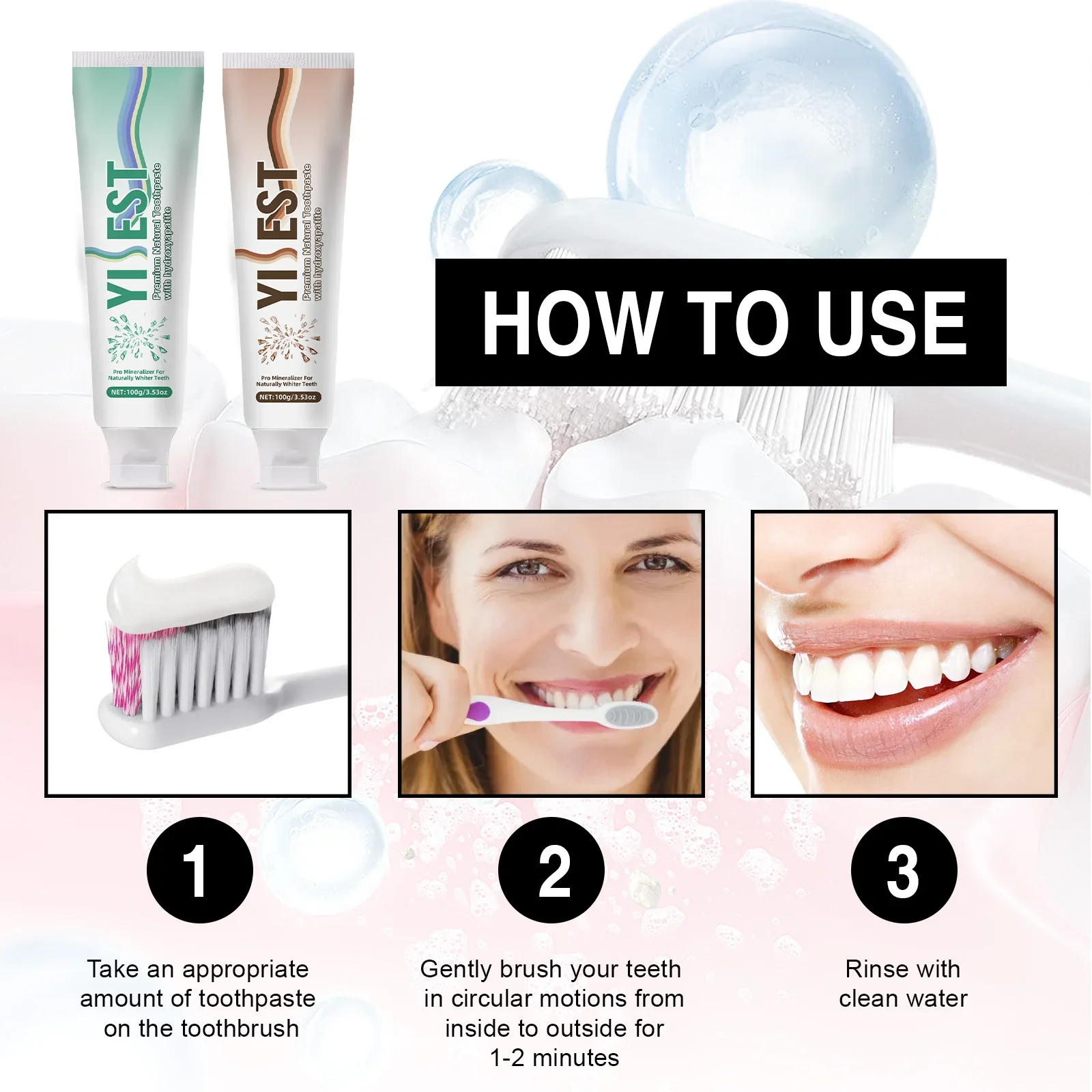 Nano Hydroxyapatite Toothpaste Mint To Remove Bad Breath Fresh Breath  Whitening Stain Removal Toothpaste