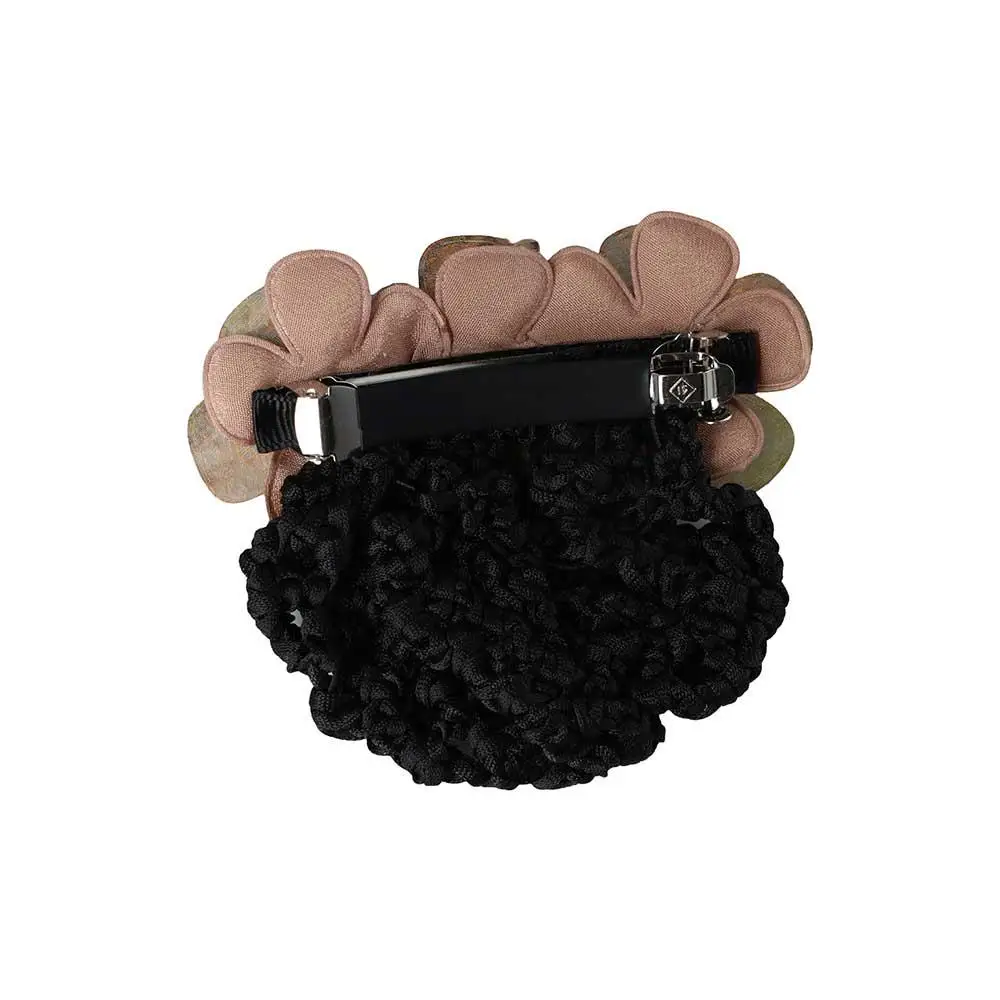 Mesh Floral Spring Clip For Nurses Crochet Hair Clip Women Bun Net Crystal Hairnet Cover Zircon Flower Bun Snood