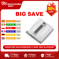 EVERCROSS BOT Window Cleaning Robot with 4 Nozzles Water Sprayer, 4 Cleaning Modes, Intelligent Path Planning, Strong Suction Power, Anti-Fall Technology