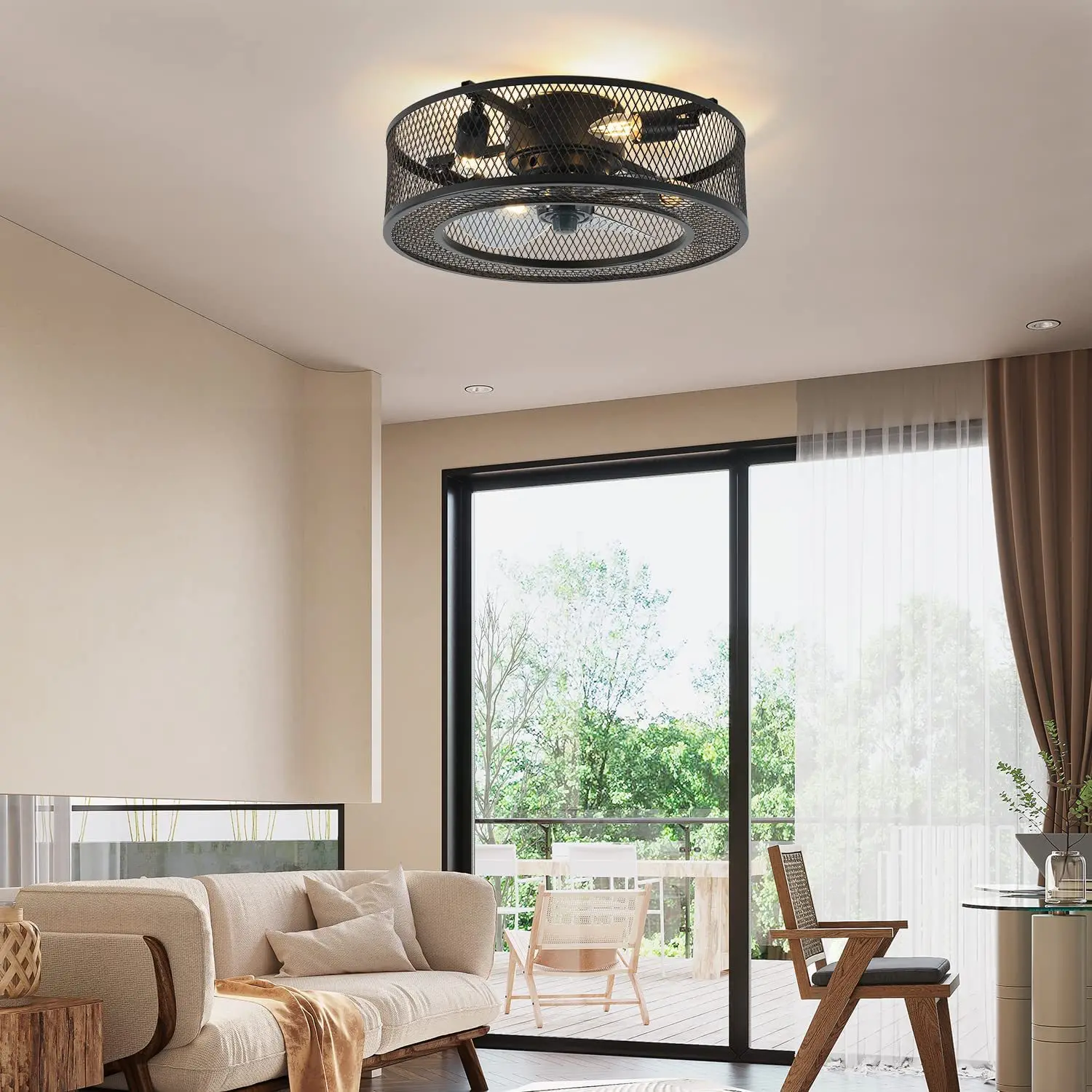 Black Industrial Ceiling Fan Lamp Chandeliers 220v 110v Remote Control Lamps Living Room Bedroom Fans Light Loft Free Delivery