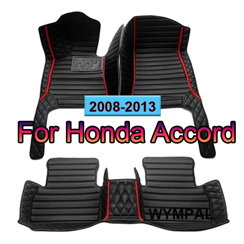 Car floor mats for Honda Accord 2008 2009 2010 2011 2012 2013 Custom auto foot Pads automobile carpet cover