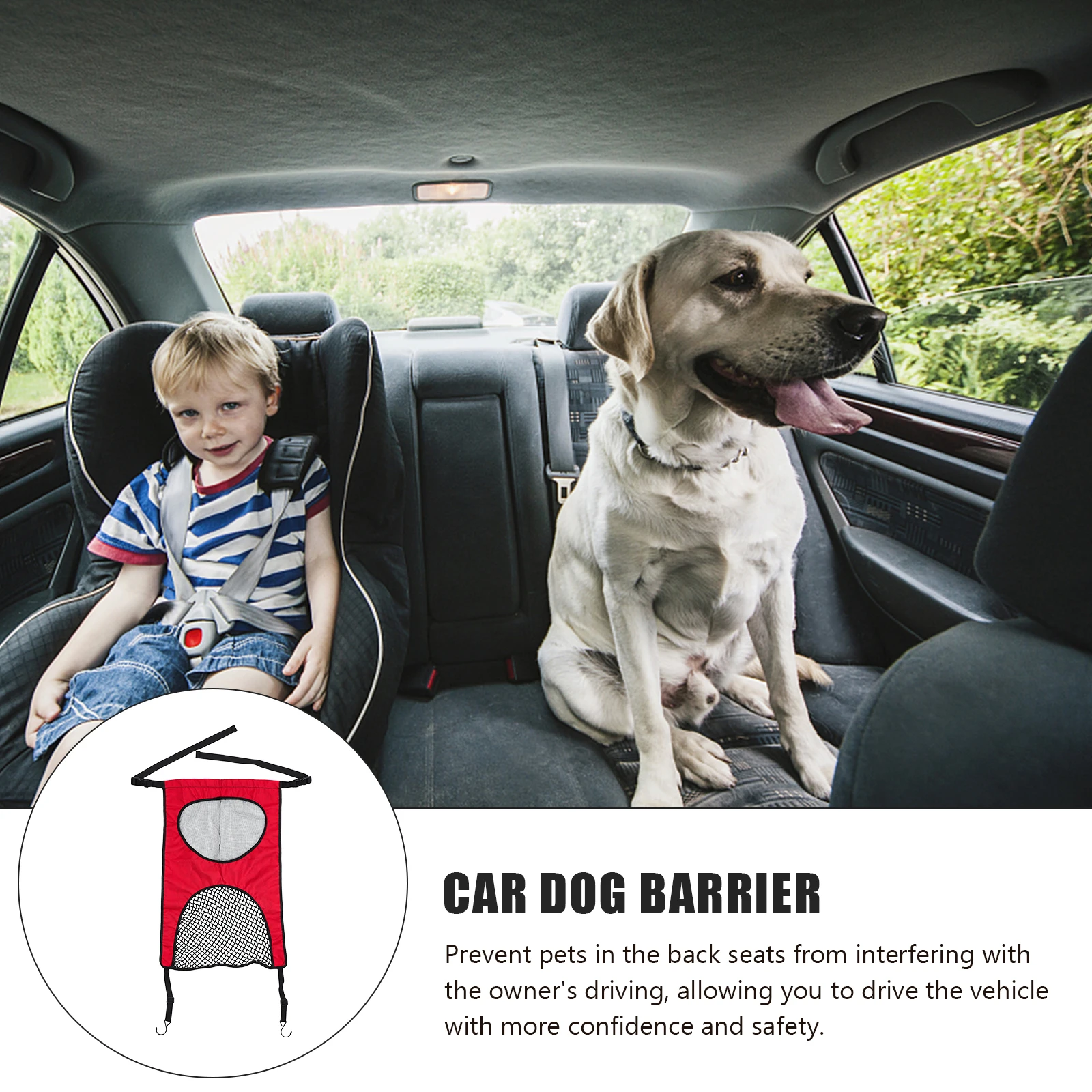 

Car Rear Seat Protection Net Dog Barrier for Suv Back Nylon Pet Baby Cover