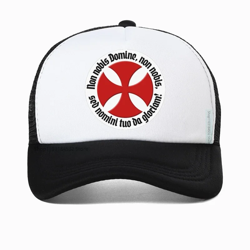 Knights Templar Iron Cross print Baseball cap Shield Knight Templar Crusade Cross hat Masonic Malta Knights Templar hats