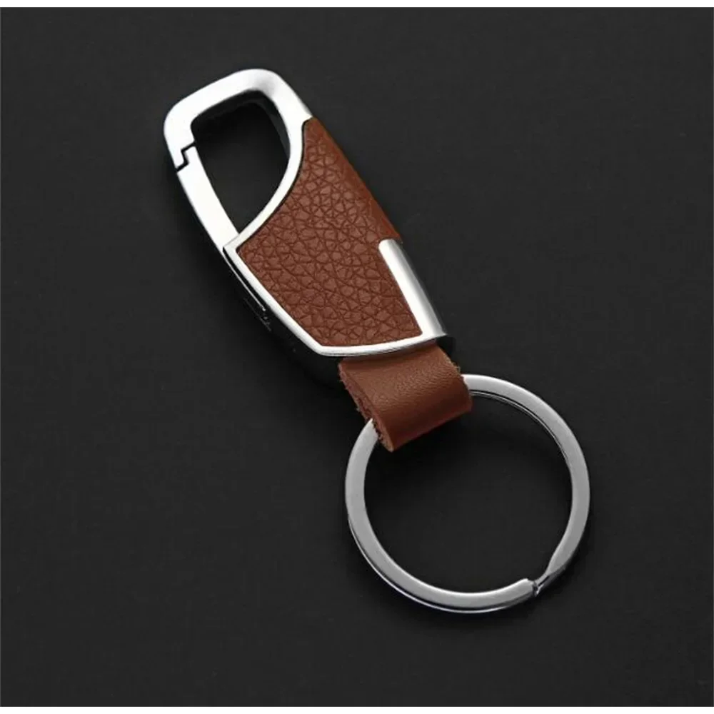 Simple Fashion Creative Trend Leather Keychain Men's Women's Metal Waist Keychain Best Gift Key Ring Car Keychain Jewelry Gifts image 5