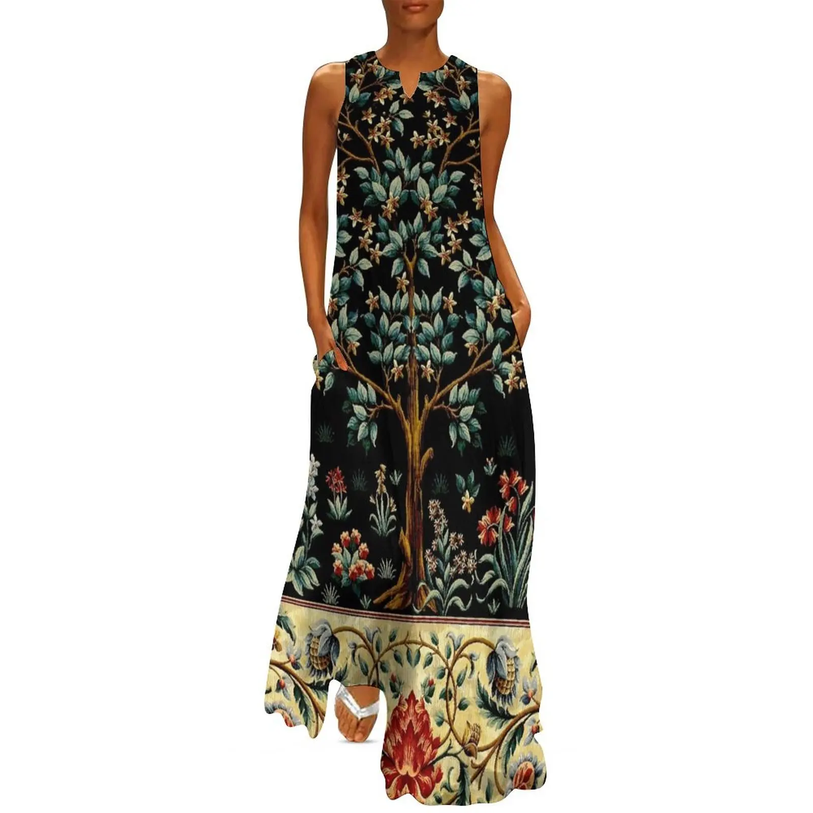 

The Tree of Life Midnight Floral Tapestry Long Dress elegant party dresses for women 2024 elegant dresses for women